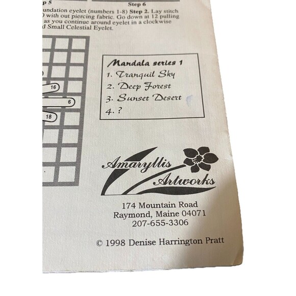 Sunset Desert Cross Stitch Leaflet 17 Mandala Series 1 Amaryllis Artworks - Picture 8 of 10